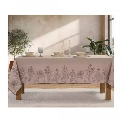 Nef-Nef Homeware Τραπεζομάντηλο Βαμβακερό Kerkynia Brown 140x140εκ.