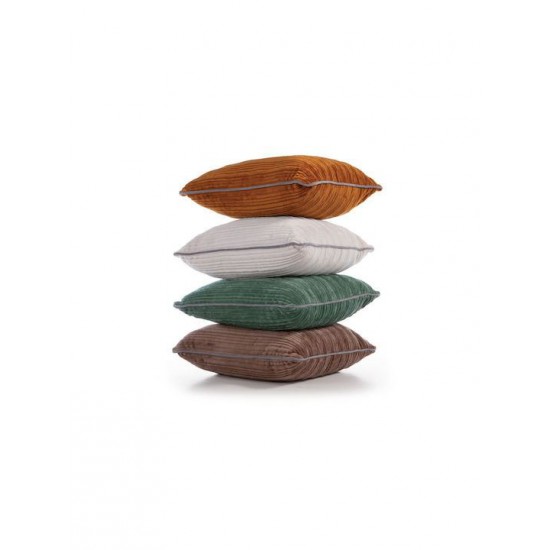 Nef-Nef Homeware Μαξιλάρι Καναπέ Gildeus από Βελούδο Curry 45x45εκ.