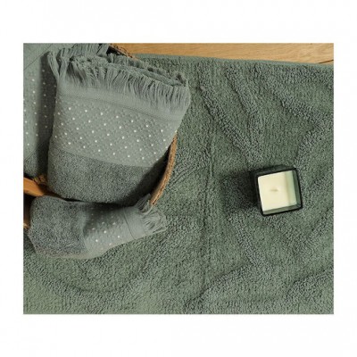 Nef-Nef Homeware Αντιολισθητικό Πατάκι Μπάνιου Βαμβακερό Zasmen Green (109) 50x80εκ. 