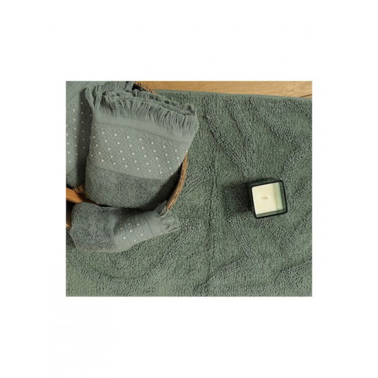 Nef-Nef Homeware Αντιολισθητικό Πατάκι Μπάνιου Βαμβακερό Zasmen Green (109) 50x80εκ.