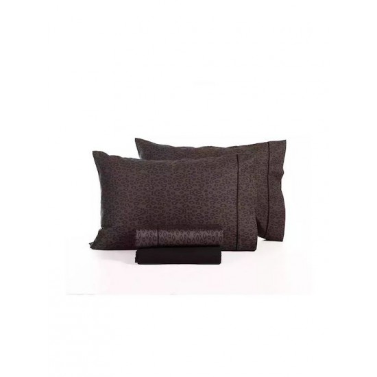 Nef-Nef Homeware Leonar Σετ Σεντόνια Υπέρδιπλα 240x270εκ. Anthracite (4τμχ)