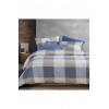 Nef-Nef Homeware Casual Check Σετ Σεντόνια με Λάστιχο 160x200+35εκ. Denim (4τμχ)