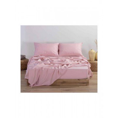 Nef-Nef Homeware Basic Σεντόνι Ημίδιπλο με Λάστιχο 120x200+30εκ. 1011 Pink