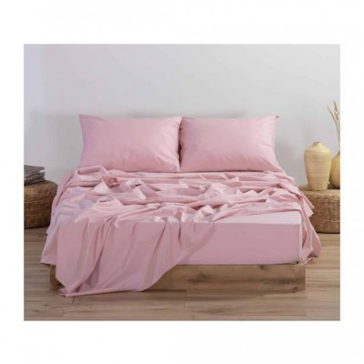 Nef-Nef Homeware Basic Σεντόνι Ημίδιπλο με Λάστιχο 120x200+30εκ. 1011 Pink