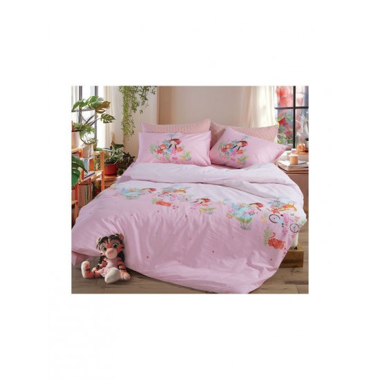 Nef-Nef Homeware Σετ Σεντόνια Μονά Βαμβακερά Welcome To India Lilac 170x260cm 3τμχ