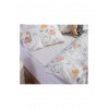 Nef-Nef Homeware Σετ Σεντόνια Μονά Βαμβακερά Dinosaur Art Ecru 170x260cm 3τμχ