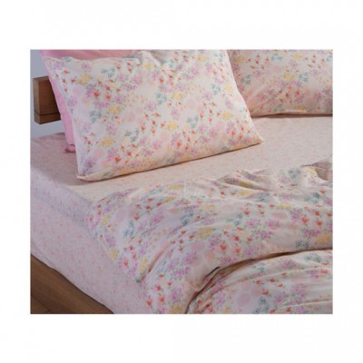 Nef-Nef Homeware Σετ Σεντόνια Μονά Βαμβακερά Blossom Day L.pink 170x260cm 3τμχ