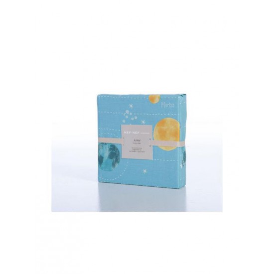 Nef-Nef Homeware Σετ Σεντόνια Μονά Βαμβακερά This Is My Galaxy This Is My Galaxy Blue 170x260cm 3τμχ