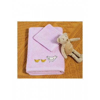 Nef-Nef Homeware Σετ Βρεφικές Πετσέτες 2τμχ Cute & Sweet Lilac 70x140cm Βάρους 420gr/m²