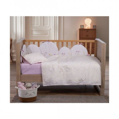 Nef-Nef Homeware Σετ Βρεφικά Σεντόνια Κούνιας Βαμβακερά Cute & Sweet Εκρού 120x170εκ. 3τμχ