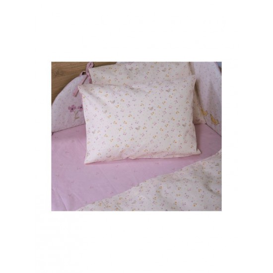 Nef-Nef Homeware Σετ Βρεφικά Σεντόνια Κούνιας Βαμβακερά Cute & Sweet Εκρού 120x170εκ. 3τμχ