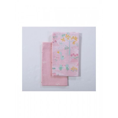 Nef-Nef Homeware Σετ Βρεφικά Σεντόνια Λίκνου Βαμβακερά Spring Happiness Ροζ 70x120εκ. 2τμχ