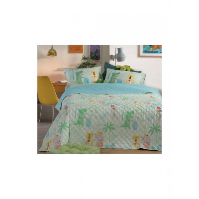 Nef-Nef Homeware Παιδικό Κουβερλί Μονό Jungle Music Green 180x240εκ.