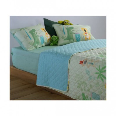 Nef-Nef Homeware Παιδικό Κουβερλί Μονό Jungle Music Green 180x240εκ.