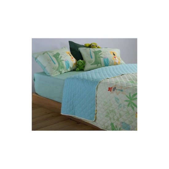 Nef-Nef Homeware Παιδικό Κουβερλί Μονό Jungle Music Green 180x240εκ.