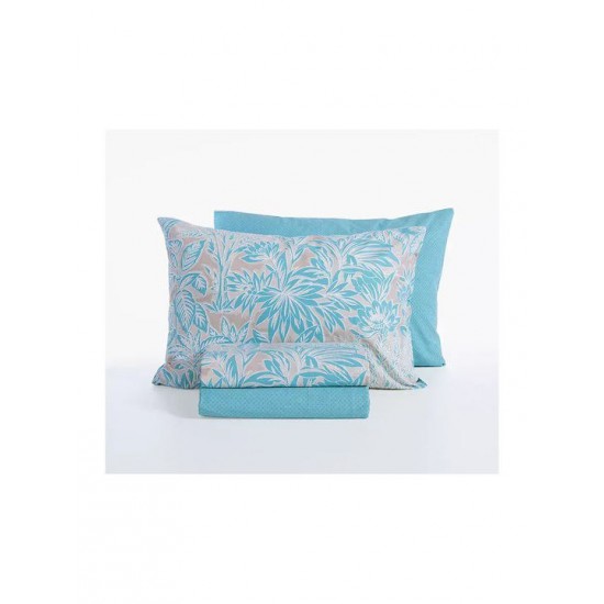 Nef-Nef Homeware Charisma Σετ Σεντόνια King Size με Λάστιχο 270x270+35εκ. Μπλε (4τμχ)