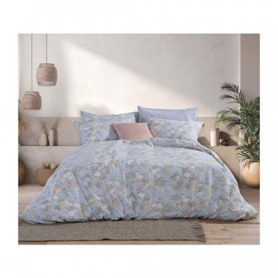 Nef-Nef Homeware Dreamel Σετ Σεντόνια Υπέρδιπλα με Λάστιχο 160x200+35εκ. Γαλάζιο (4τμχ)