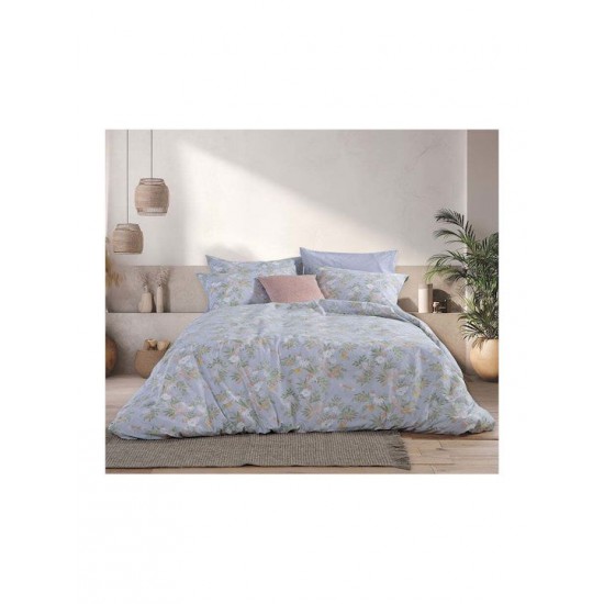 Nef-Nef Homeware Dreamel Σετ Σεντόνια Υπέρδιπλα με Λάστιχο 160x200+35εκ. Γαλάζιο (4τμχ)