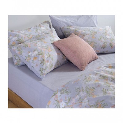 Nef-Nef Homeware Dreamel Σετ Σεντόνια Υπέρδιπλα με Λάστιχο 160x200+35εκ. Γαλάζιο (4τμχ)