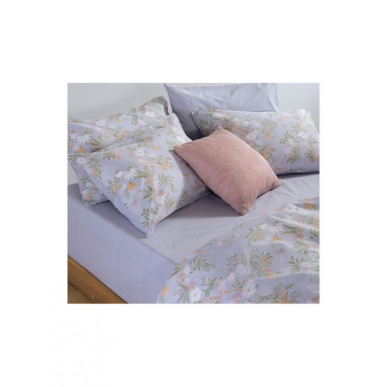 Nef-Nef Homeware Dreamel Σετ Σεντόνια Υπέρδιπλα με Λάστιχο 160x200+35εκ. Γαλάζιο (4τμχ)