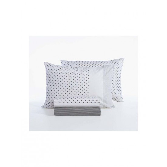 Nef-Nef Homeware Donter Σετ Σεντόνια Υπέρδιπλα με Λάστιχο 160x200+35εκ. Εκρού (4τμχ)