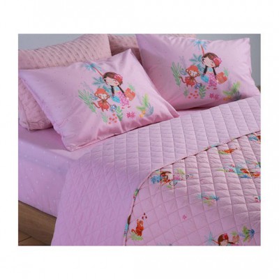 Nef-Nef Homeware Παιδικό Κουβερλί Welcome Ροζ