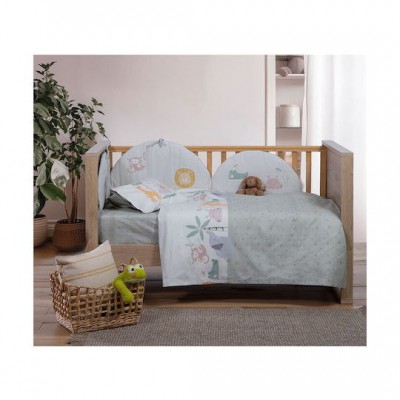 Nef-Nef Homeware Σετ Βρεφικά Σεντόνια Κούνιας Βαμβακερά Savana Πράσινα 120x170εκ. 3τμχ