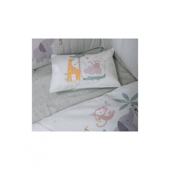 Nef-Nef Homeware Σετ Βρεφικά Σεντόνια Κούνιας Βαμβακερά Savana Πράσινα 120x170εκ. 3τμχ
