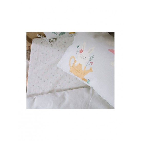 Nef-Nef Homeware Σετ Βρεφικά Σεντόνια Κούνιας Βαμβακερά Pic Nic Together Τιρκουάζ 120x170εκ.