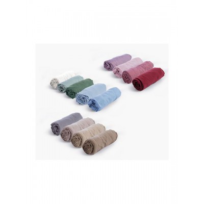 Nef-Nef Homeware Jersey Σεντόνι Μονό με Λάστιχο 100x200+30εκ. Mocca