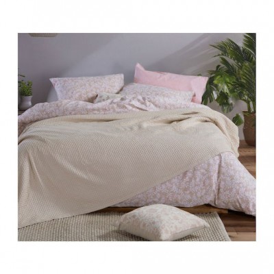 Nef-Nef Homeware New Golf Κουβέρτα Πικέ Υπέρδιπλη 220x240εκ. Beige