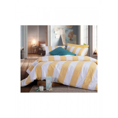 Nef-Nef Homeware Casual Σετ Σεντόνια King Size με Λάστιχο 270x270+35εκ. Κίτρινο (4τμχ)