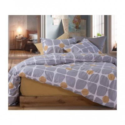 Nef-Nef Homeware Casual Σετ Σεντόνια Υπέρδιπλα με Λάστιχο 160x200+35εκ. Κίτρινο (4τμχ)