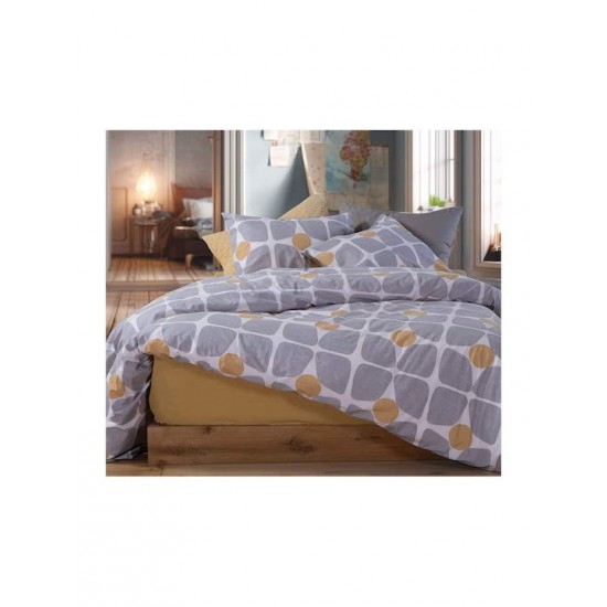 Nef-Nef Homeware Casual Σετ Σεντόνια Υπέρδιπλα με Λάστιχο 160x200+35εκ. Κίτρινο (4τμχ)