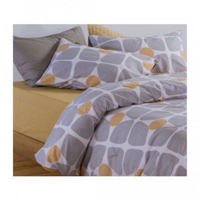Nef-Nef Homeware Casual Σετ Σεντόνια Υπέρδιπλα με Λάστιχο 160x200+35εκ. Κίτρινο (4τμχ)