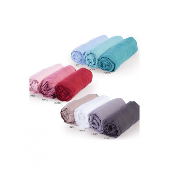 Nef-Nef Homeware Jersey Σεντόνι Μονό με Λάστιχο 100x200+30εκ. Mocca
