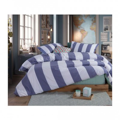 Nef-Nef Homeware Casual Σετ Σεντόνια Υπέρδιπλα με Λάστιχο 160x200+35εκ. Denim (4τμχ)