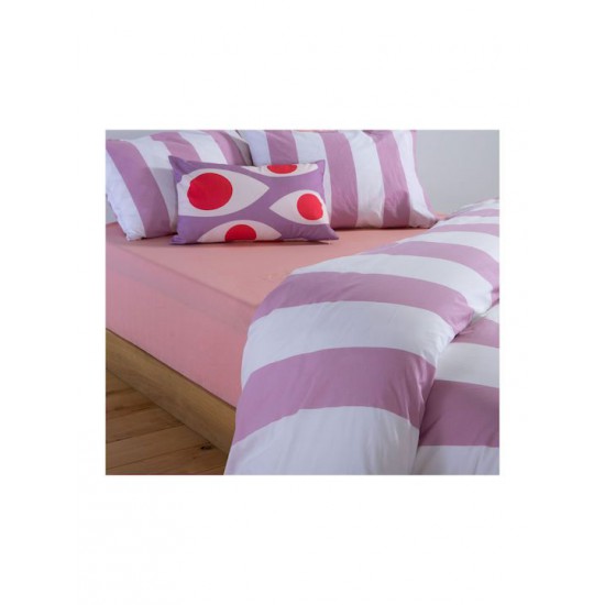 Nef-Nef Homeware Casual Σετ Σεντόνια Υπέρδιπλα με Λάστιχο 160x200+35εκ. Mauve (4τμχ)