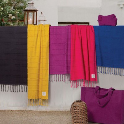 Nef-Nef Homeware Expression Βαμβακερή Μπλε με Κρόσσια 160x80εκ.