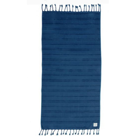Nef-Nef Homeware Expression Βαμβακερή Μπλε με Κρόσσια 160x80εκ.