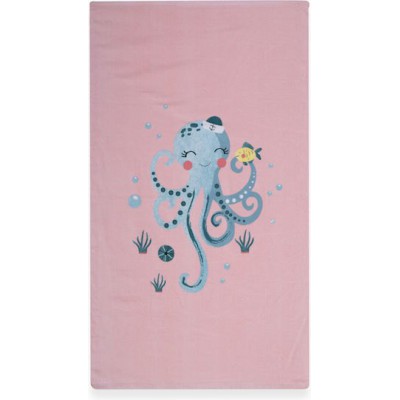 Nef-Nef Homeware Sweet Octapus Παιδική Πετσέτα Θαλάσσης Πορτοκαλί 120x70εκ.