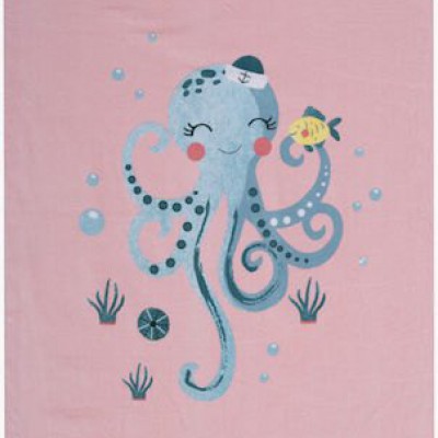 Nef-Nef Homeware Sweet Octapus Παιδική Πετσέτα Θαλάσσης Πορτοκαλί 120x70εκ.