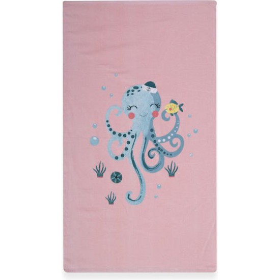 Nef-Nef Homeware Sweet Octapus Παιδική Πετσέτα Θαλάσσης Πορτοκαλί 120x70εκ.
