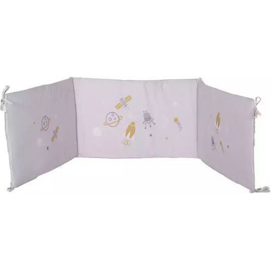 Nef-Nef Homeware My Universe Πάντα Κλασική για τα Κάγκελα της Κούνιας Γκρι 40cm