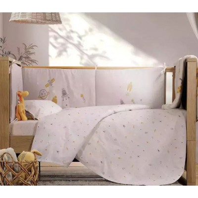 Nef-Nef Homeware My Universe Πάντα Κλασική για τα Κάγκελα της Κούνιας Γκρι 40cm