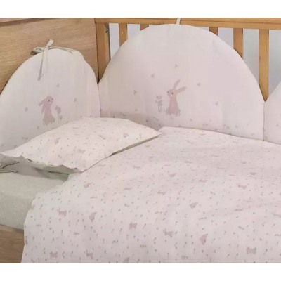 Nef-Nef Homeware Country Bunny Πάντα Κλασική για τα Κάγκελα της Κούνιας Εκρού 40cm