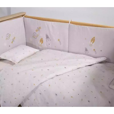 Nef-Nef Homeware My Universe Πάντα Κλασική για τα Κάγκελα της Κούνιας Γκρι 40cm