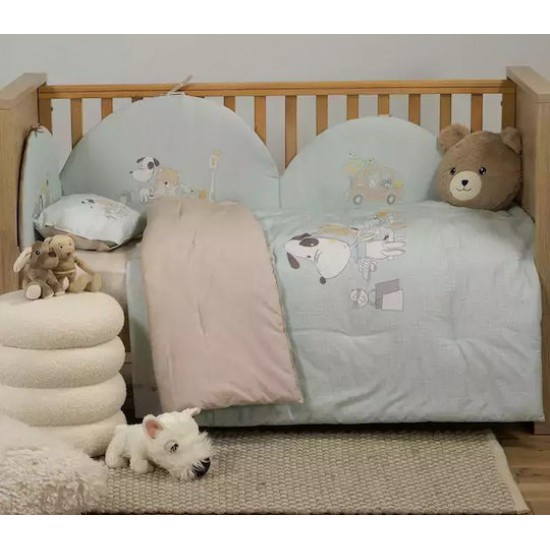 Nef-Nef Homeware Life In The City Πάντα Κλασική για τα Κάγκελα της Κούνιας Τιρκουάζ 40cm