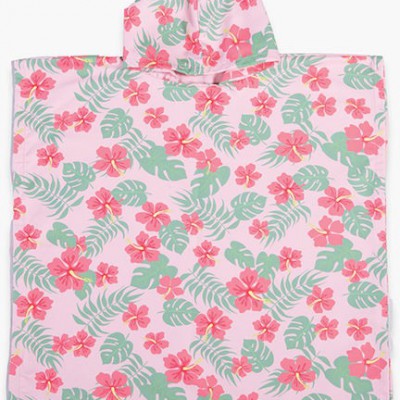 Nef-Nef Homeware Lets Go Tropic Παιδικό Πόντσο Θαλάσσης Ροζ 65 x 65εκ.