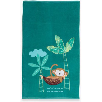 Nef-Nef Homeware Tropical Monkey Παιδική Πετσέτα Θαλάσσης Πράσινη 120x70εκ.
